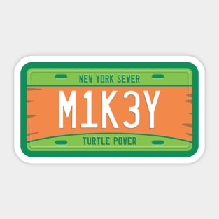 Michelangelo License Plate Sticker